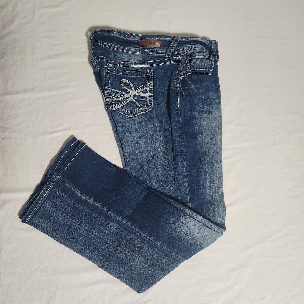 Wallflower Women's Dark Blue Boot Cut Jeans